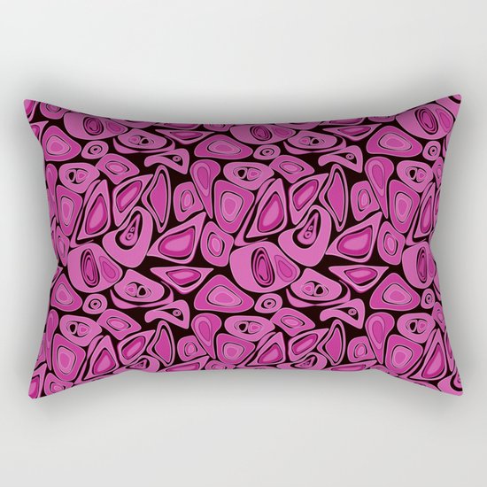 Retro Black raspberry abstraction Rectangular Pillow