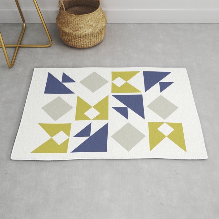 Classic triangle modern composition 8 Rug