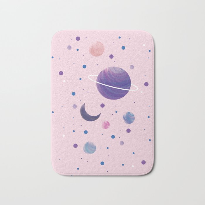 Pink Space Bath Mat