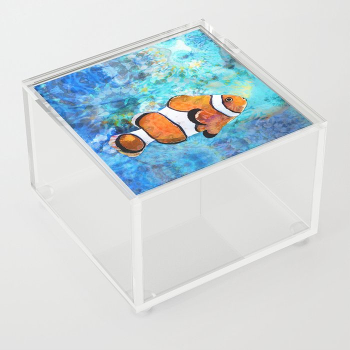 Sea Clown - Colorful Tropical Fishy Fish Art Acrylic Box