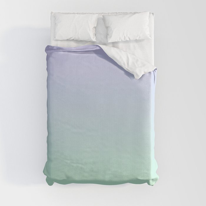Mint Green and Lavender Ombre - Flipped Duvet Cover