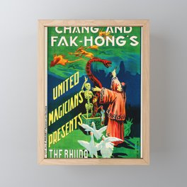 Vintage Fak Hong magic poster Framed Mini Art Print