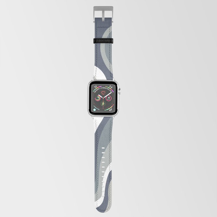 Trippy Psychedelic Abstract in Blue, Grey and Neutral Tones Apple Watch Band