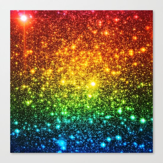 RainBoW Sparkle Stars Canvas Print