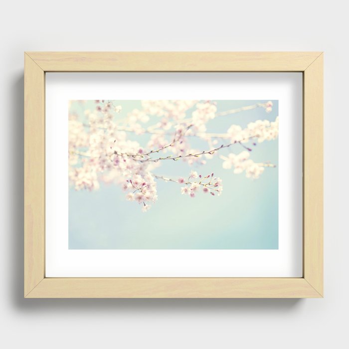 Spring Cherry Blossoms Recessed Framed Print