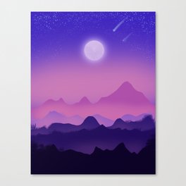 Night Mountains Canvas Print
