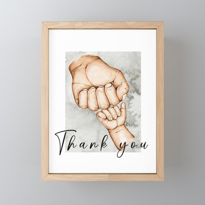 Father's Day simple design Framed Mini Art Print