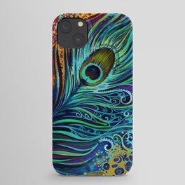 Peacock Feather by Laura Zollar iPhone Case