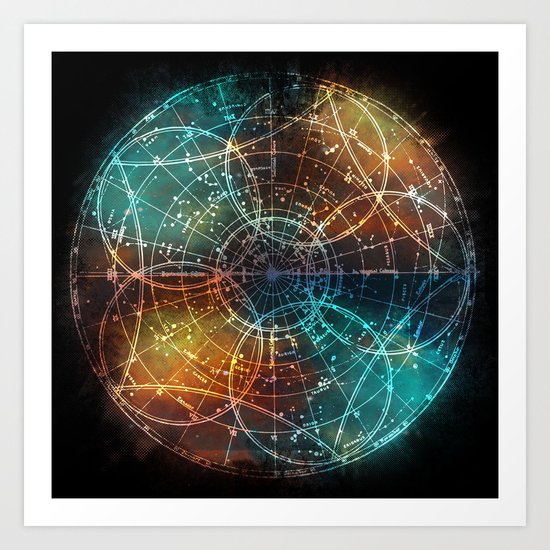 Star Map Art Print
