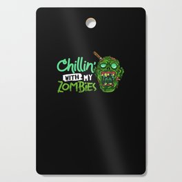 Scary Zombie Halloween Undead Monster Survival Cutting Board