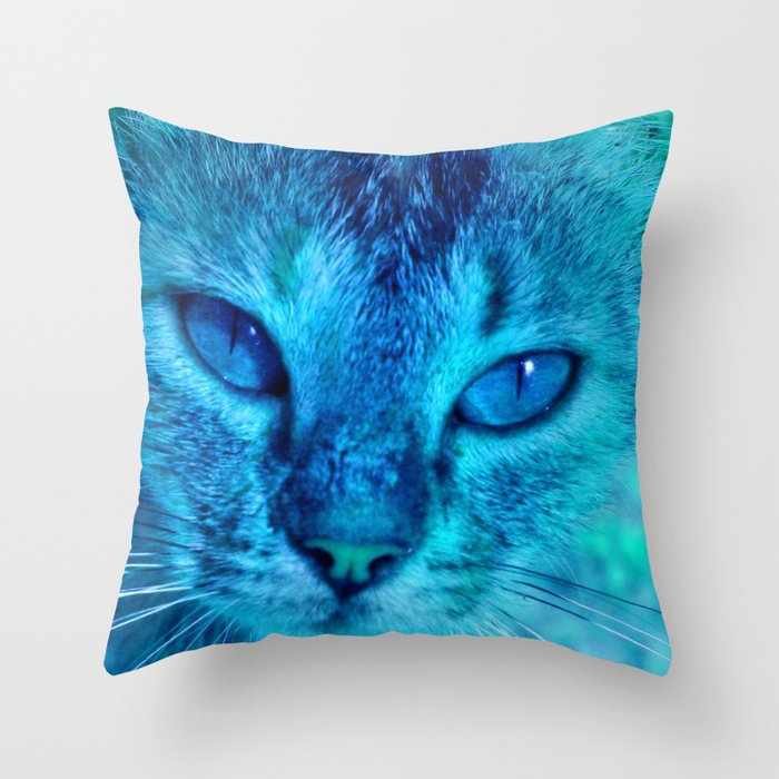 cats eyes: ischia Throw Pillow