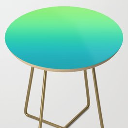 Lime Green to Teal Blue Gradient Side Table