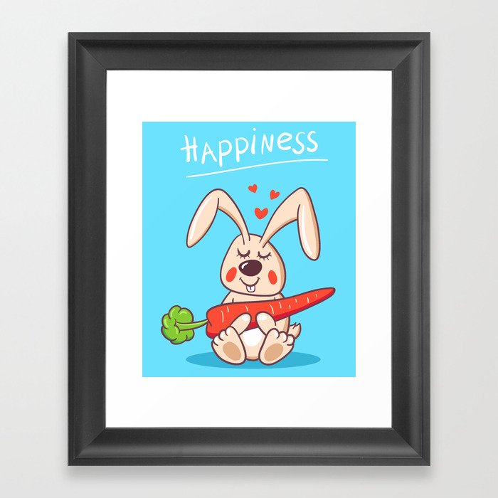 Happy bunny Framed Art Print