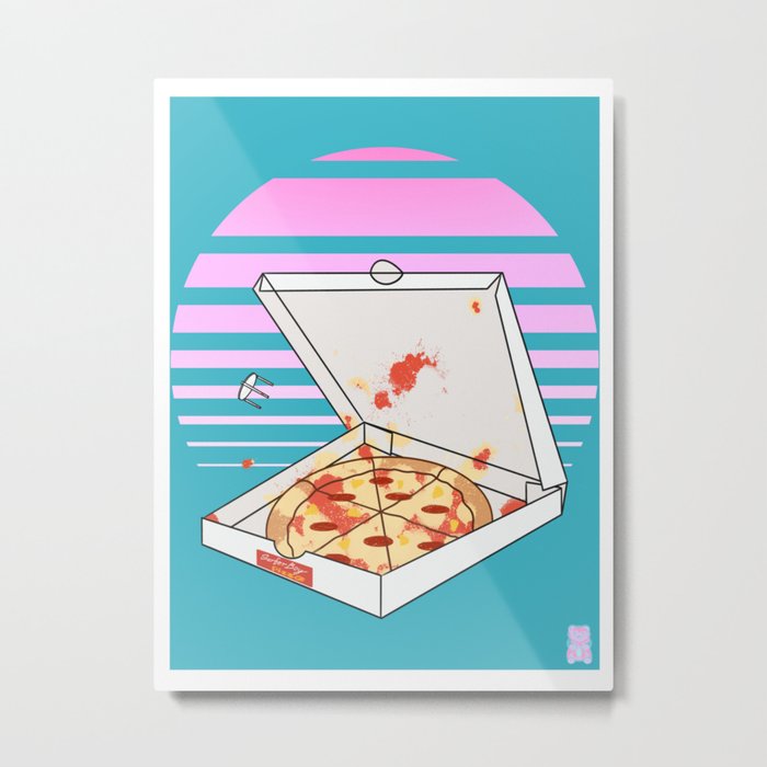 surfer boy pizza. Metal Print