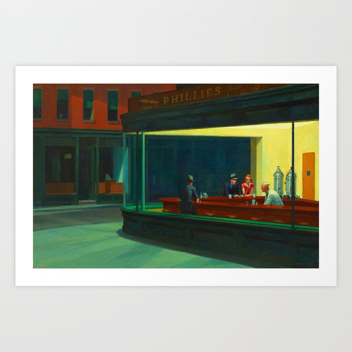  Edward Hopper - Night Hawks Art Print