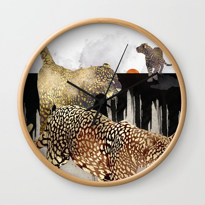 Minimal Leopards Wall Clock