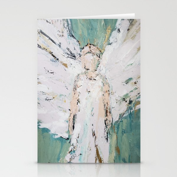 Abstract Angel Painting Stationery Cards