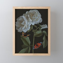 Roses and Butterflies Framed Mini Art Print