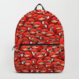 Uganda Knuckles Army Backpack | Doyouknowdawae, Red, Pattern, Crowd, Ugandan, Warrior, Graphicdesign, Echidna, Curated, Digital 