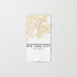NEW YORK CITY NEW YORK CITY STREET MAP ART Hand & Bath Towel