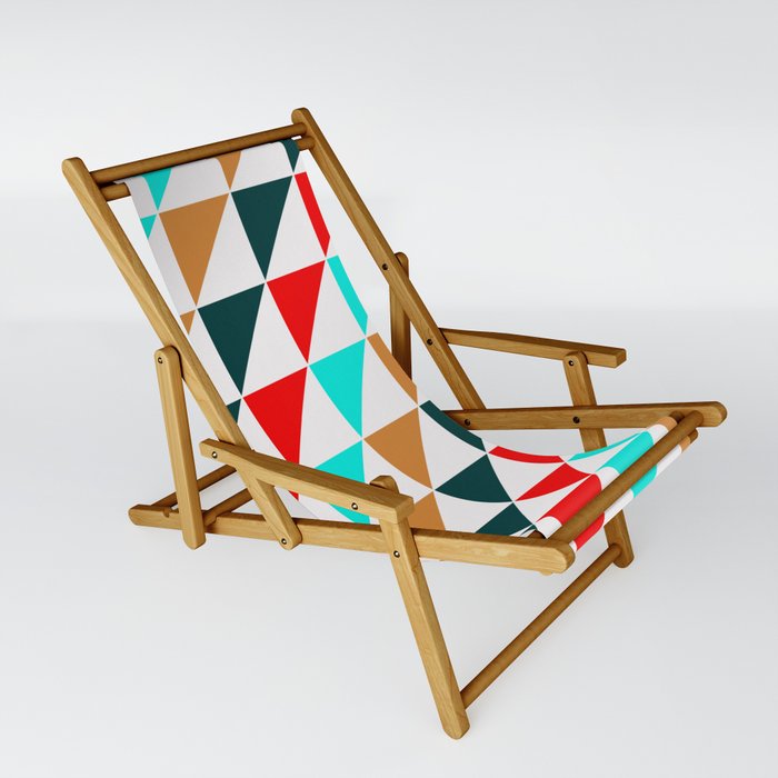 Abstract Geometric Christmas Pattern 04 Sling Chair