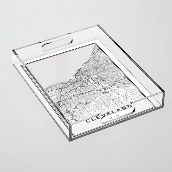 Cleveland Map Acrylic Tray