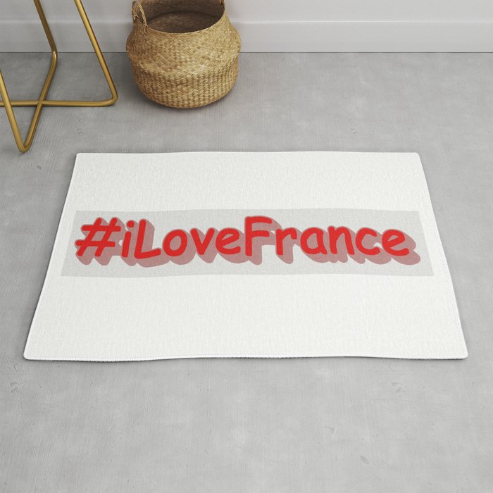 "#iLoveFrance" Cute Design. Buy Now Rug