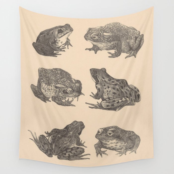 Naturalist Frogs Wall Tapestry