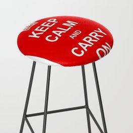 Keep Calm And Carry On English War Quote Bar Stool