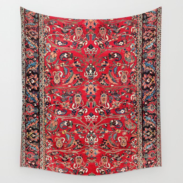 Bakhtiari Persian Floral Rug Print Wall Tapestry