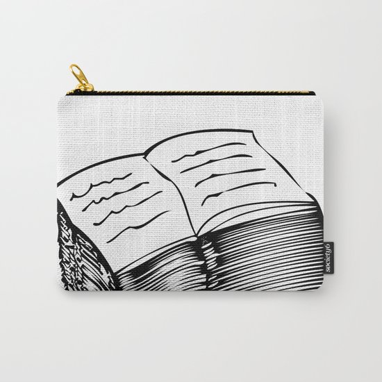 A-Z / Black on White Carry-All Pouch