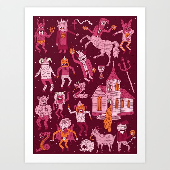 Wow! Demons! Art Print