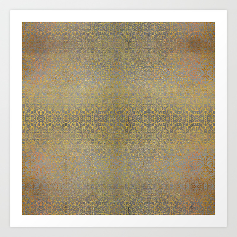 Gold And Silver Leaf Pattern Art Print By Zuzugraphics Society6