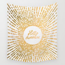 Hello Sunshine Gold Wall Tapestry