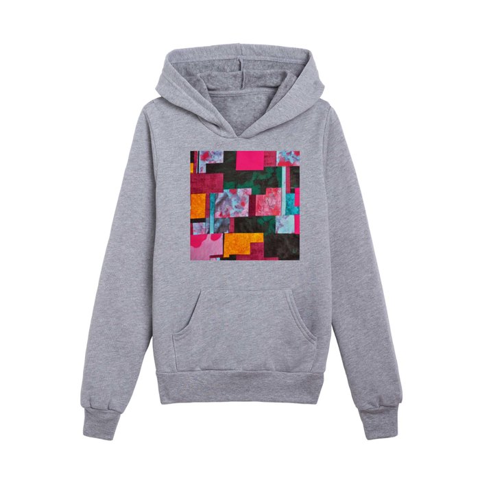 Patchwork Collage Kids Pullover Hoodie