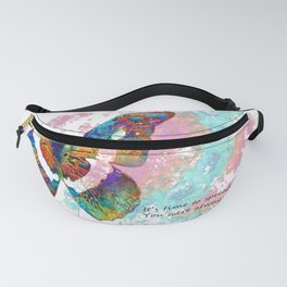 Spreading Your Wings - Colorful Butterfly Wings Art Fanny Pack