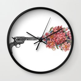 Flower gun Wall Clock