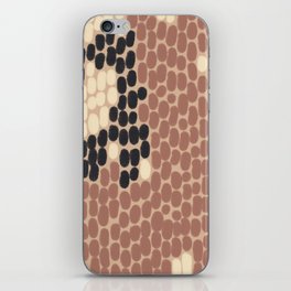 Abstract print in brown, cream and black iPhone Skin