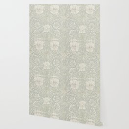 William Morris Honeysuckle & Tulip Pale Grey Blue Floral Wallpaper