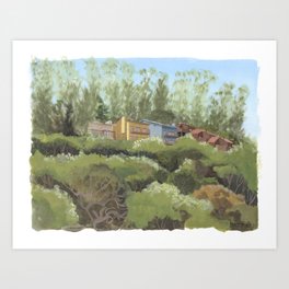 In the Clouds (Albany Hill) Art Print