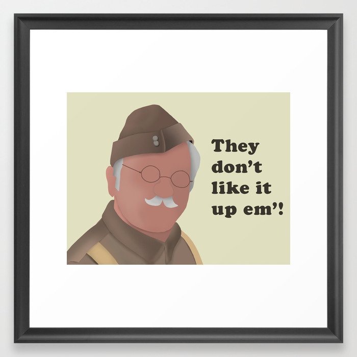 They don't like it up em' illustration Framed Art Print