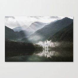 Mountains fog Canvas Print