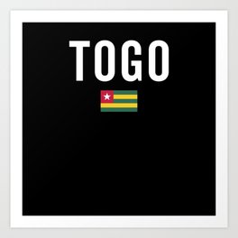 Togo Flag - Patriotic Flag Art Print | Kids, Travel, Nationality, Pride, Gift, World, Patriotic, Politics, Patriot, Togoflag 