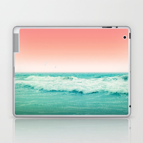 Aqua and Coral, 2 Laptop & iPad Skin