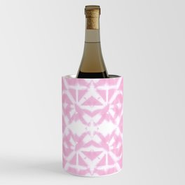 Pink and white diamond shibori tie-dye Wine Chiller