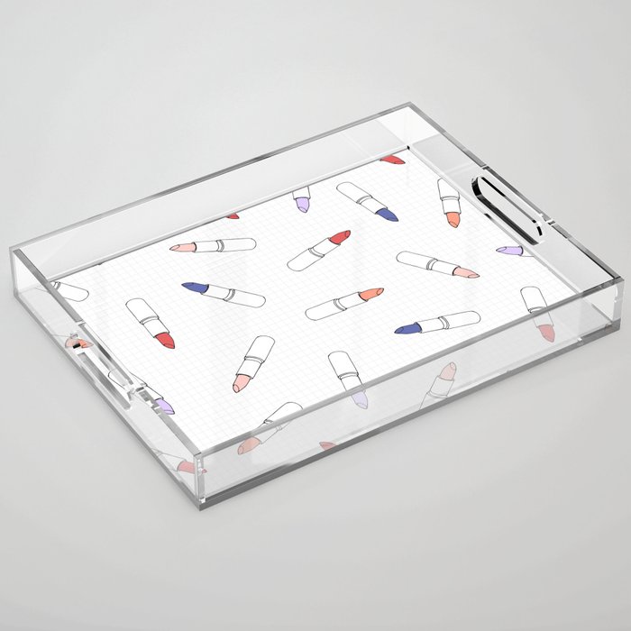 lipstick pattern Acrylic Tray