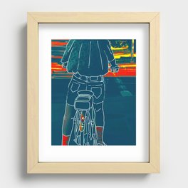 A Bicycle Ride Into the Sun Recessed Framed Print