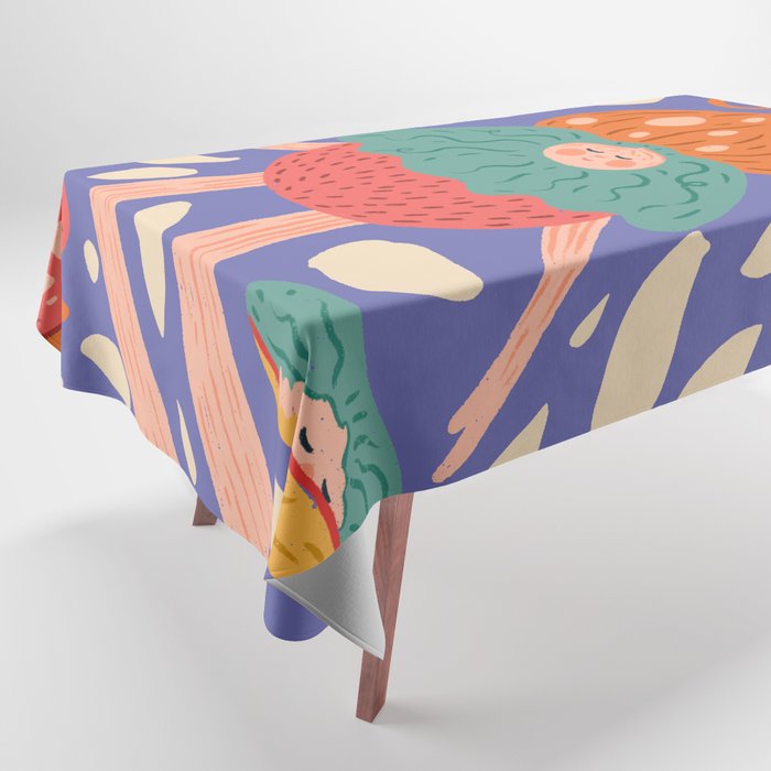 Mushroom Family Forest Tablecloth