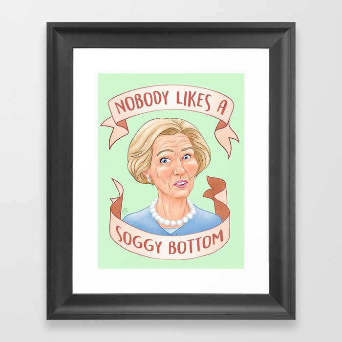 Nobody Likes A Soggy Bottom Framed Art Print By Sarah Wright Art Society6