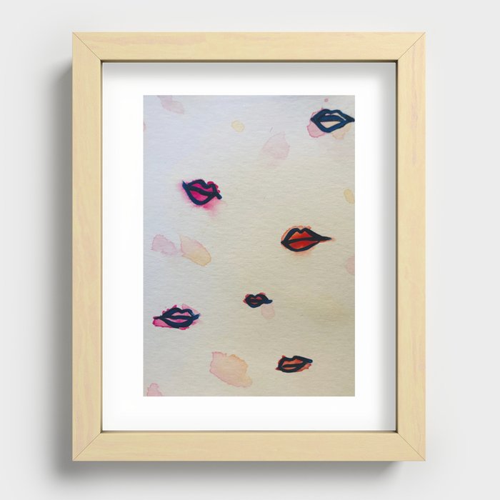 lip injection land Recessed Framed Print